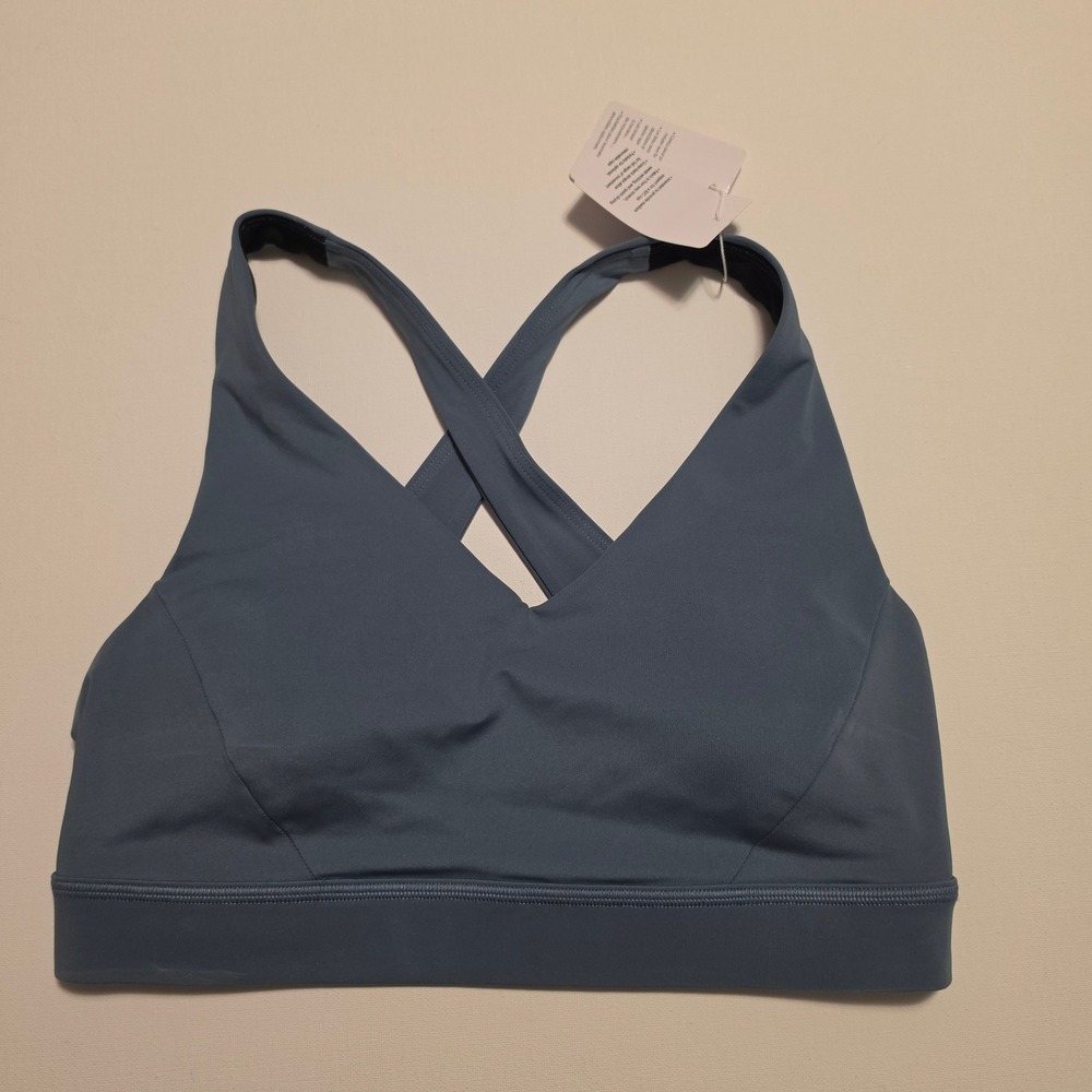 Lululemon Envital Bra B/C Cross Back Training Sports Bra Blue Gray Size 6